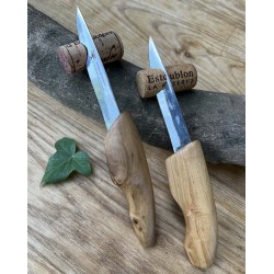 Office knife olive wood handle